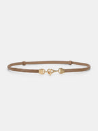 Slim Leather Metal Buckle Waist Belt Fashion Accessory for Women