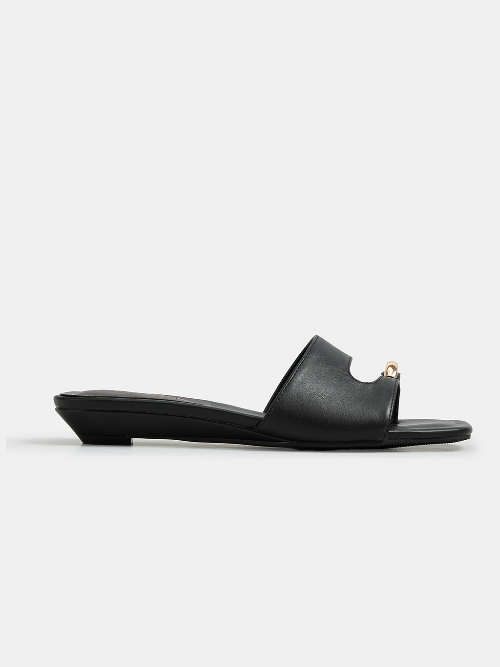 Metal Decor Toe Ring Slide Sandals, Comfortable Summer Beach Footwear