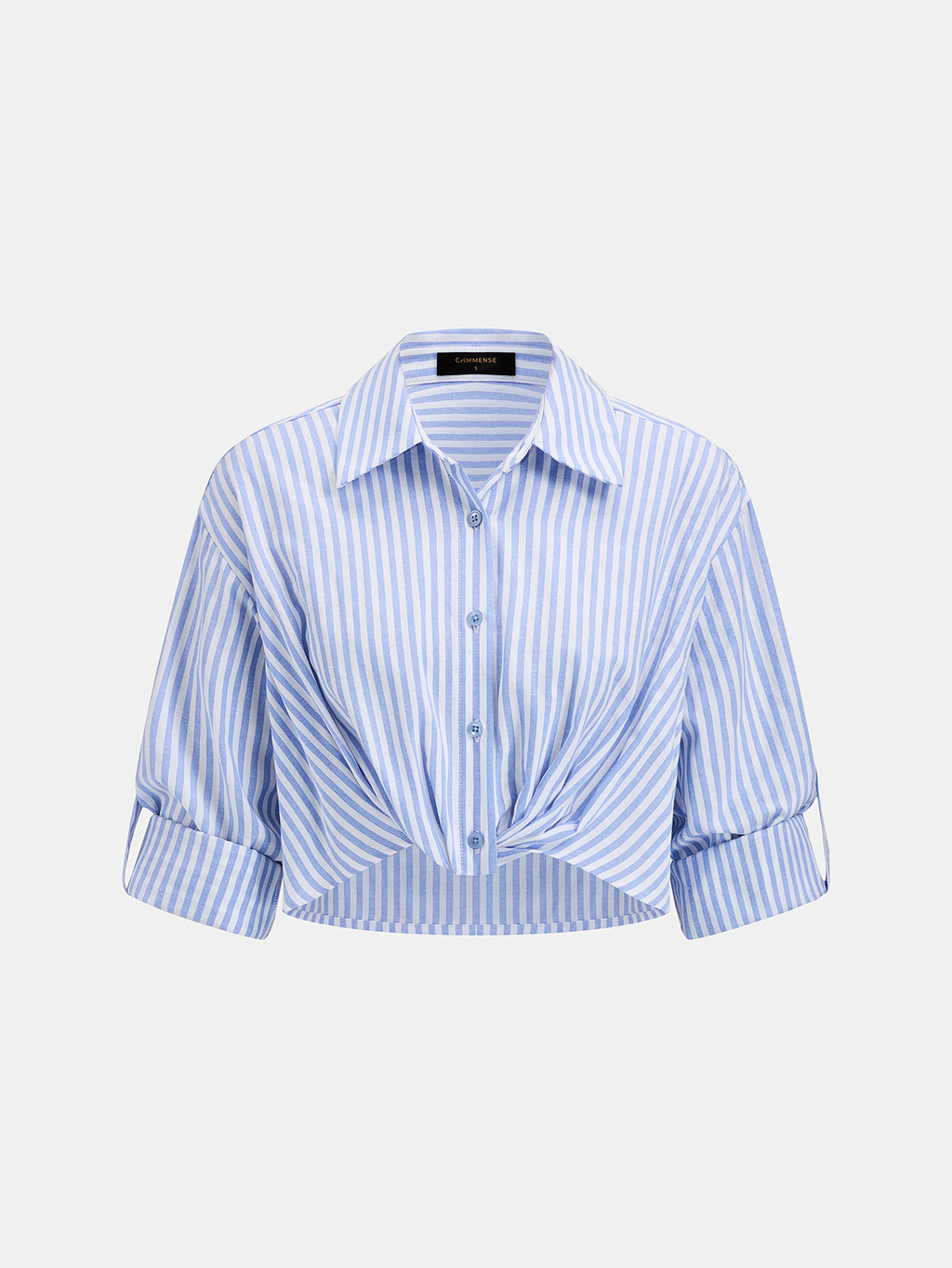 Striped Cropped Shirt & Shorts Set for Casual Summer Wear