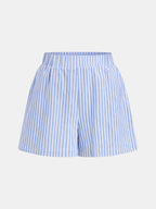 Striped Cropped Shirt & Shorts Set for Casual Summer Wear