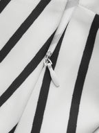 Striped Halter Wrap Maxi Dress with Tie Waist Detail