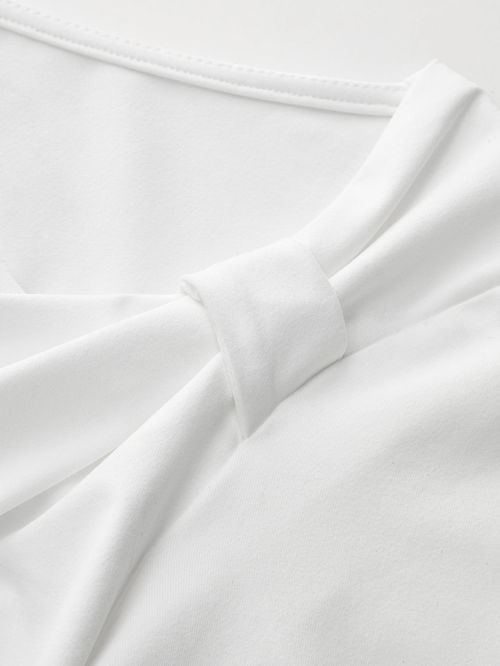 Asymmetrical Ruched Fitted Short Sleeve Top for Women Casual Wear