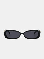 Chain Decor Rectangular Sunglasses with UV Protection Lens