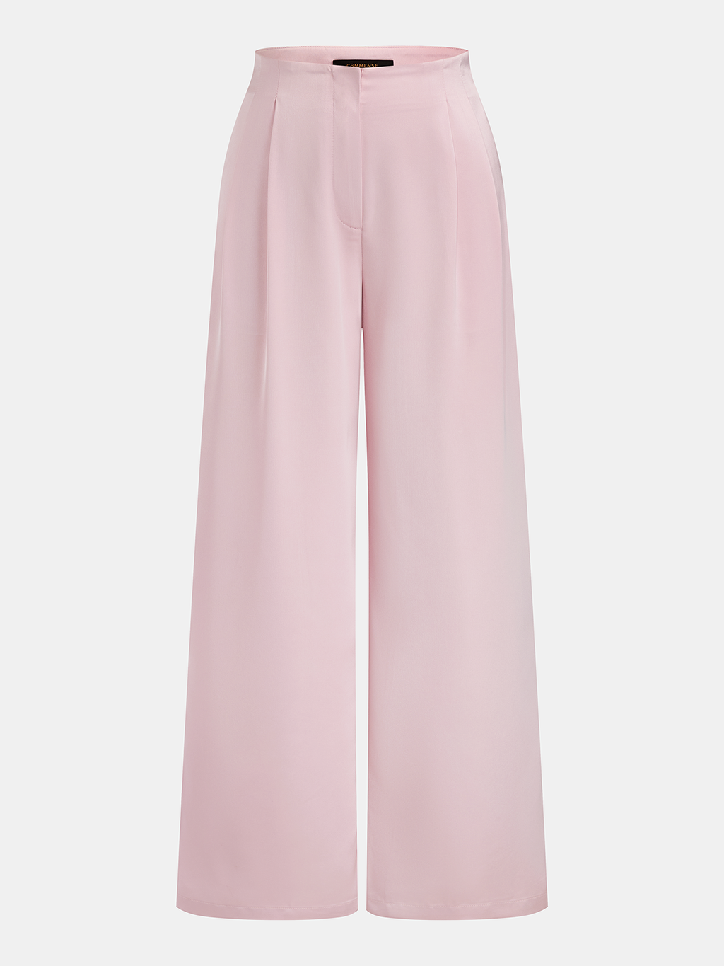 Mandarin Collar Two-Piece Pants Set with Front Tie Closure