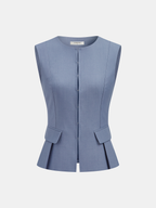 Sleeveless Vest & Wide-Leg Pants Set for Women Comfort Fit
