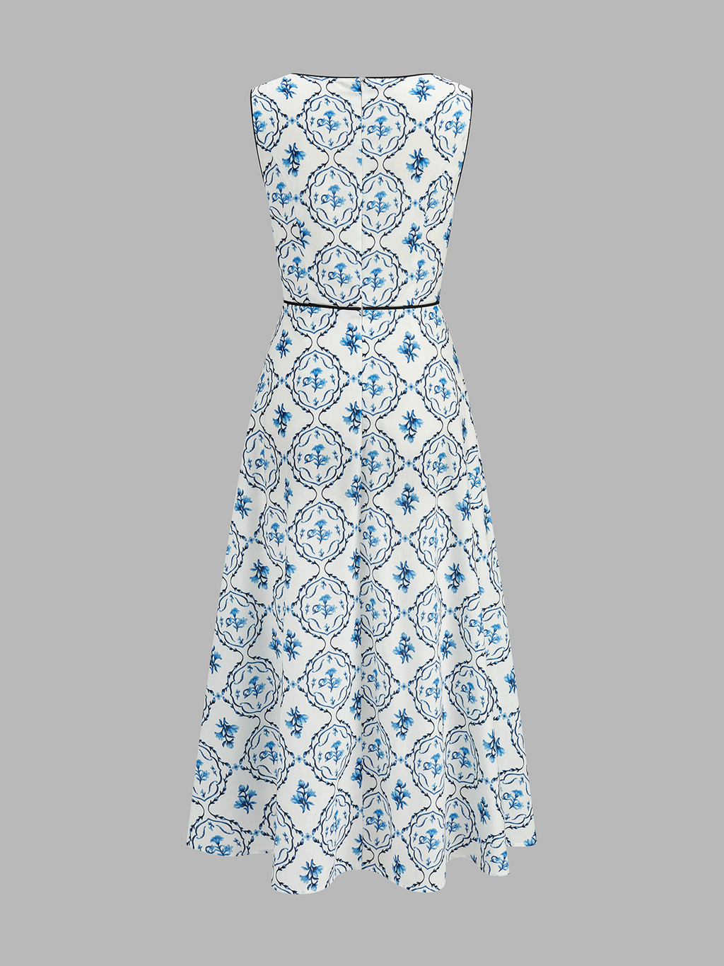 Floral Print Sleeveless A-Line Dress for Women Summer Casual