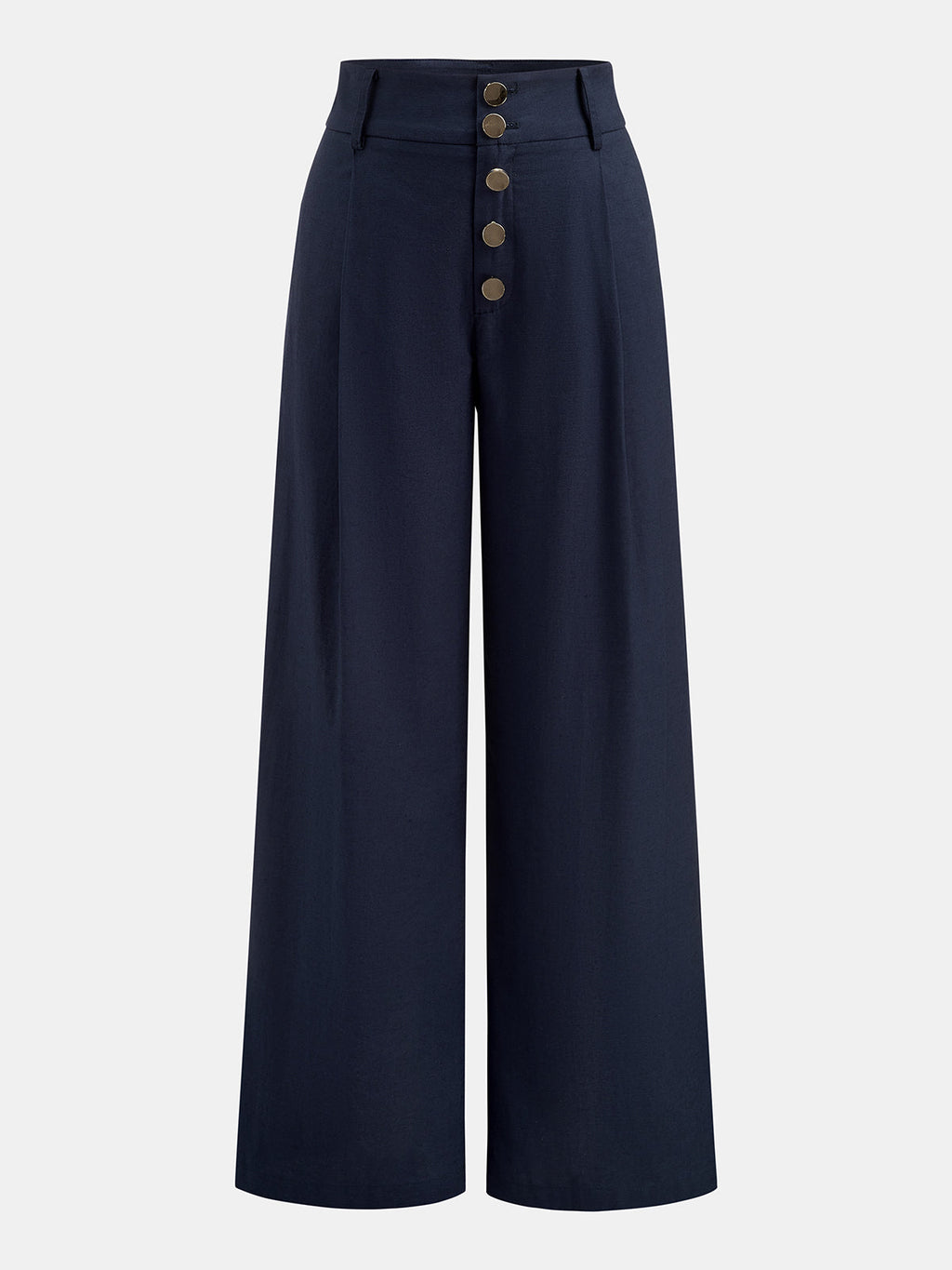 Ring Detail Peplum Cotton Linen Top & Pants Set | Women's Casual Summer Outfit