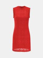 Diamond Hollow Sleeveless Mini Dress Casual Summer Style