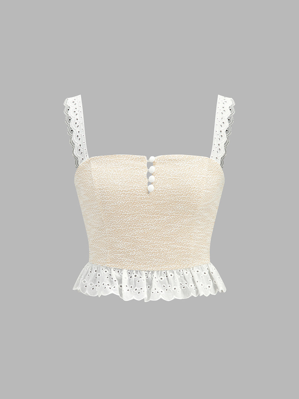 Lace Trim Textured Cami Top & Drawstring Pants Loungewear Set for Women
