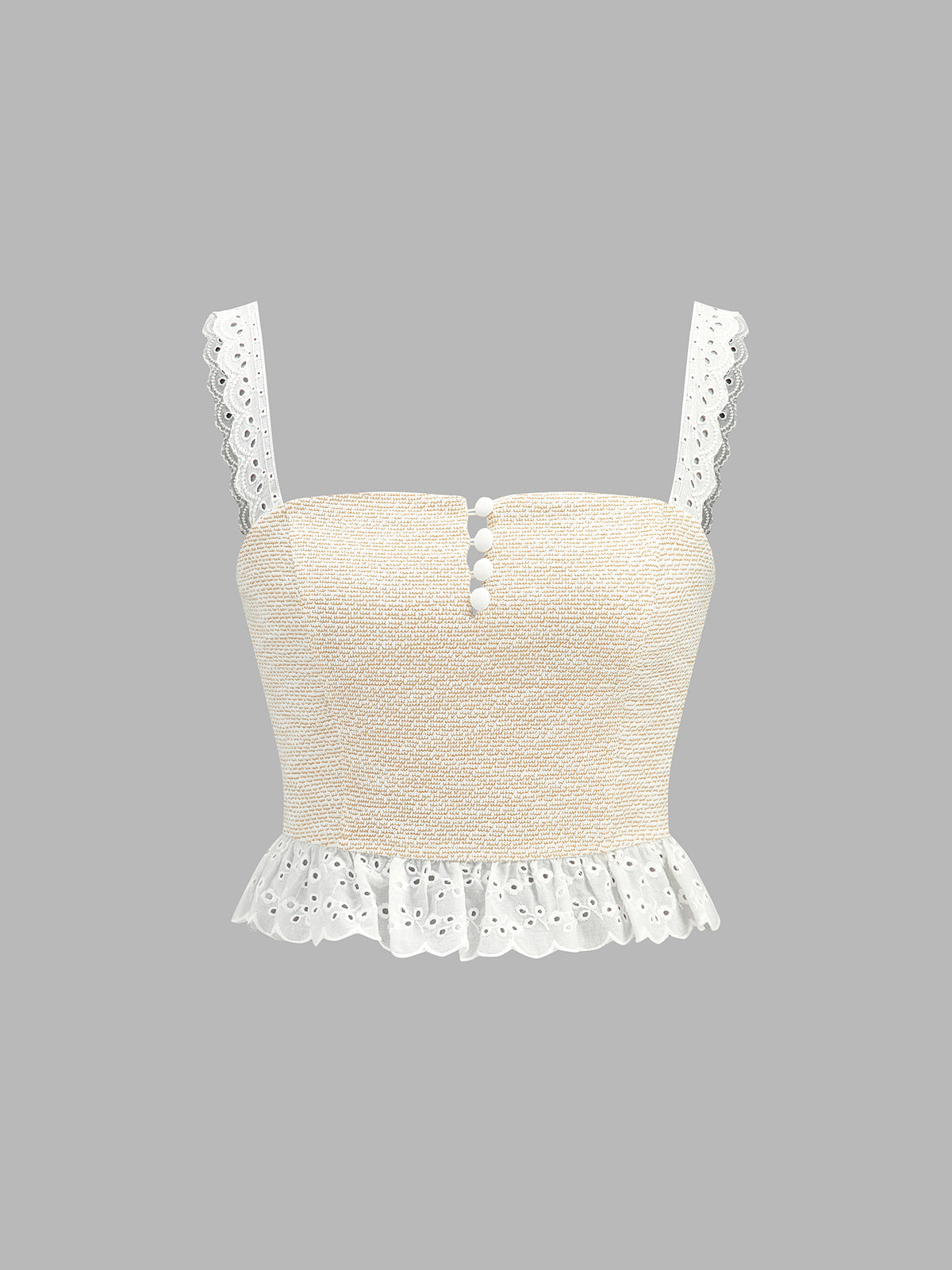 Lace Trim Textured Cami Top & Drawstring Pants Loungewear Set for Women