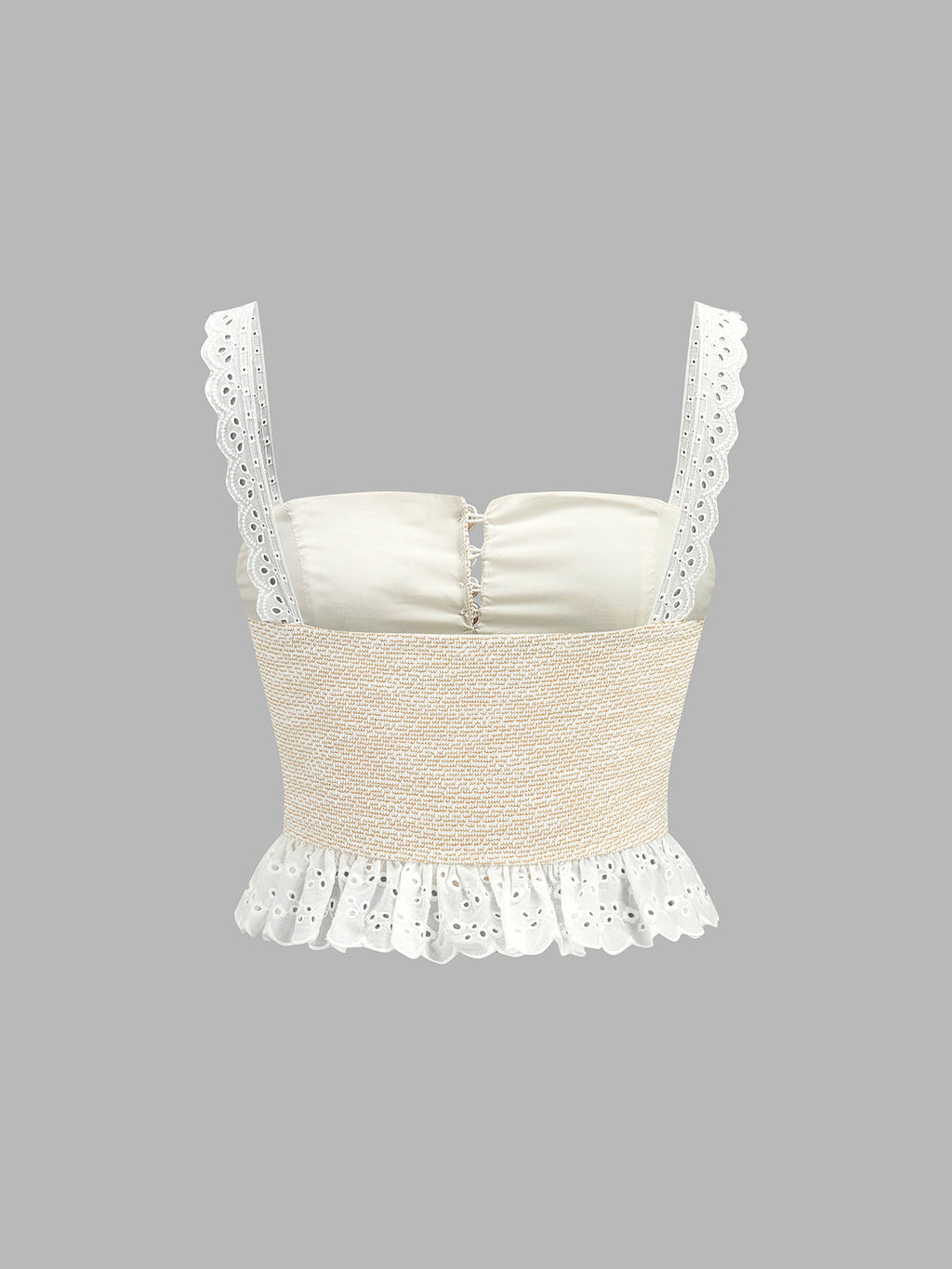 Lace Trim Textured Cami Top & Drawstring Pants Loungewear Set for Women