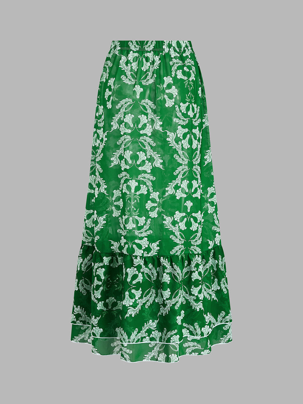 Botanical Print One Piece Swimsuit & Skirt Set for Women Summer Beachwear