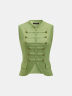 Napoleon Metal Detail Knit Vest for Men Casual Layering