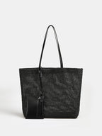 Woven Openwork Tote Bag for Women Lightweight Summer