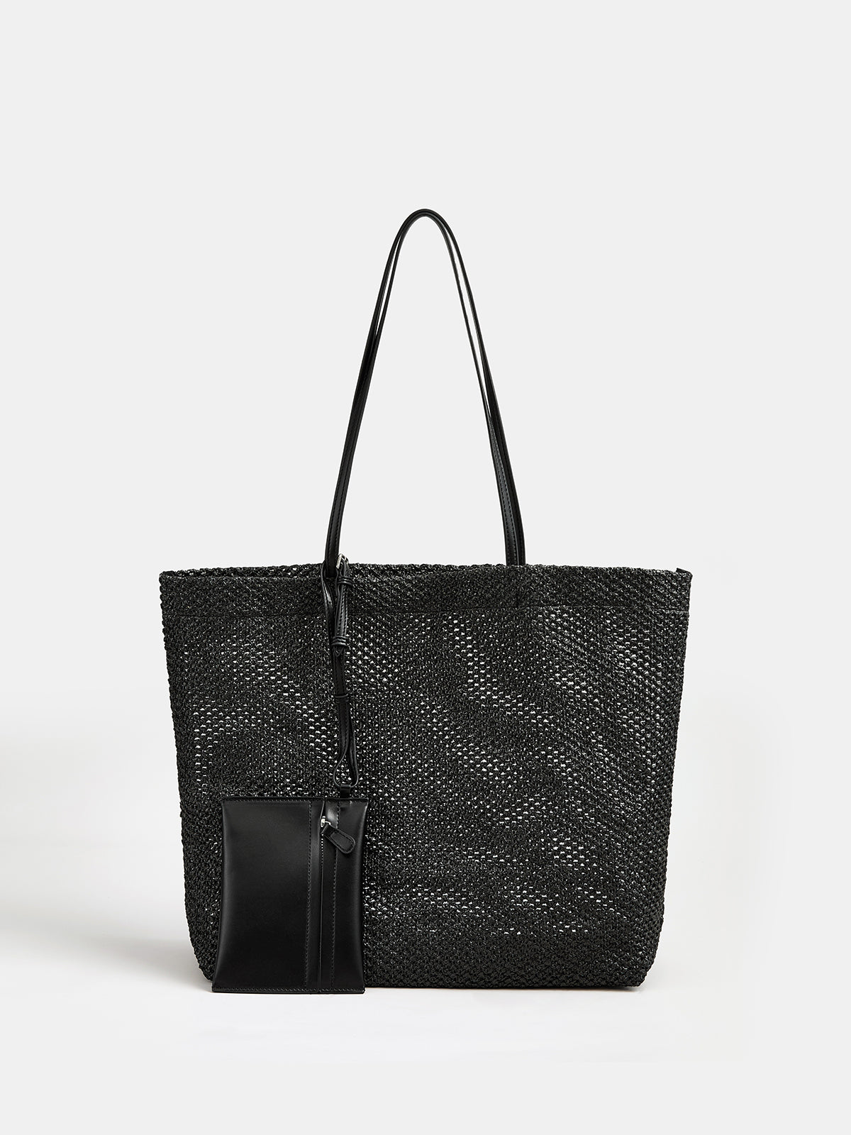 Woven Openwork Tote Bag for Women Lightweight Summer