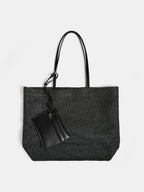 Woven Openwork Tote Bag for Women Lightweight Summer