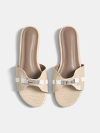 Crocodile Pattern Buckle Slide Sandals for Women Comfortable Summer Outdoor Footwear
