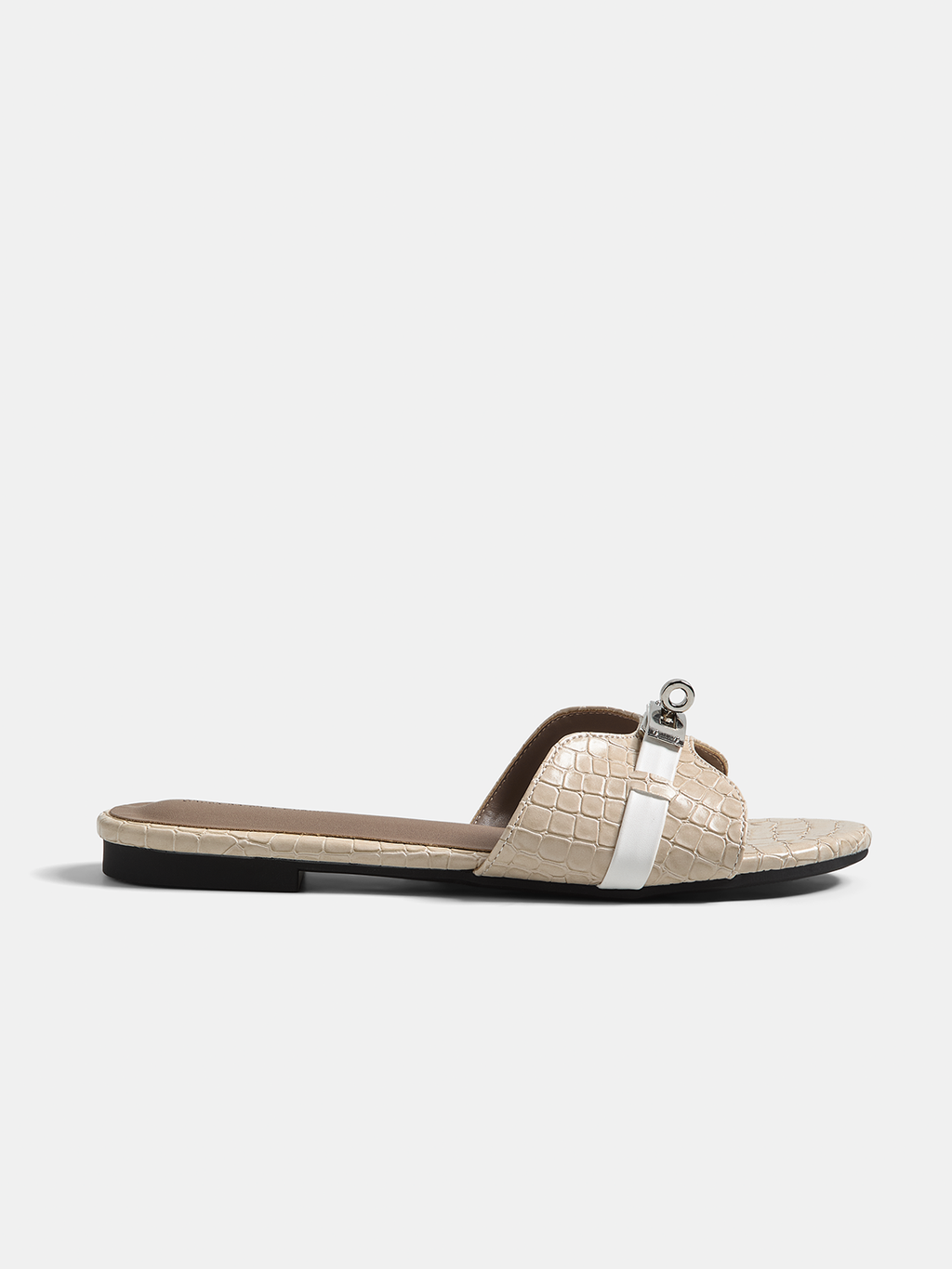 Crocodile Pattern Buckle Slide Sandals for Women Comfortable Summer Outdoor Footwear