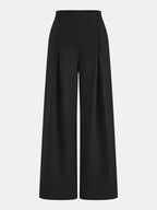 Scalloped Halter Crop Top & High-Waisted Pants Set for Women