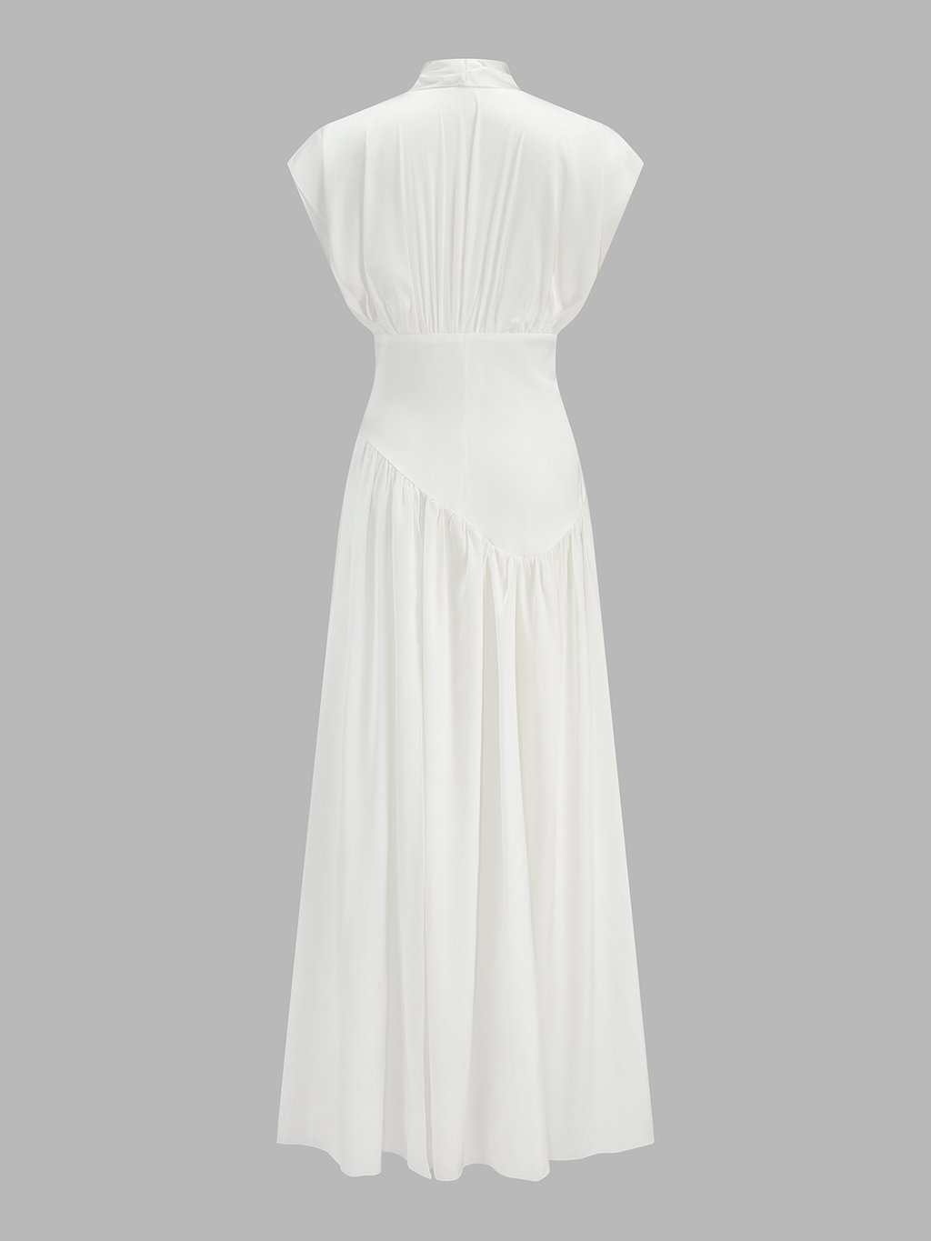 Deep V High Slit Satin Maxi Dress for Elegant Evening Wear