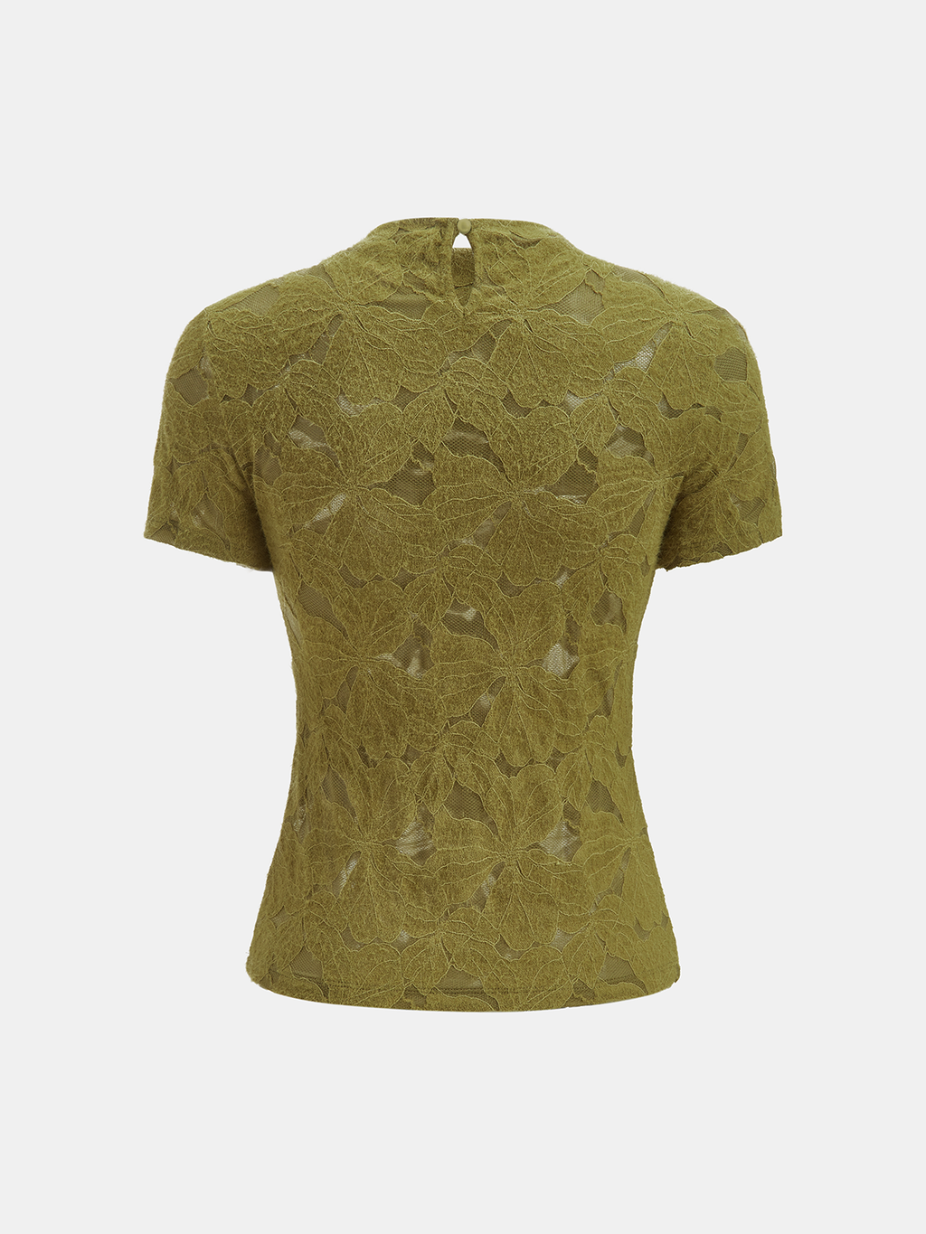 Pearl Embellished Lace Short Sleeve Top for Elegant Occasions