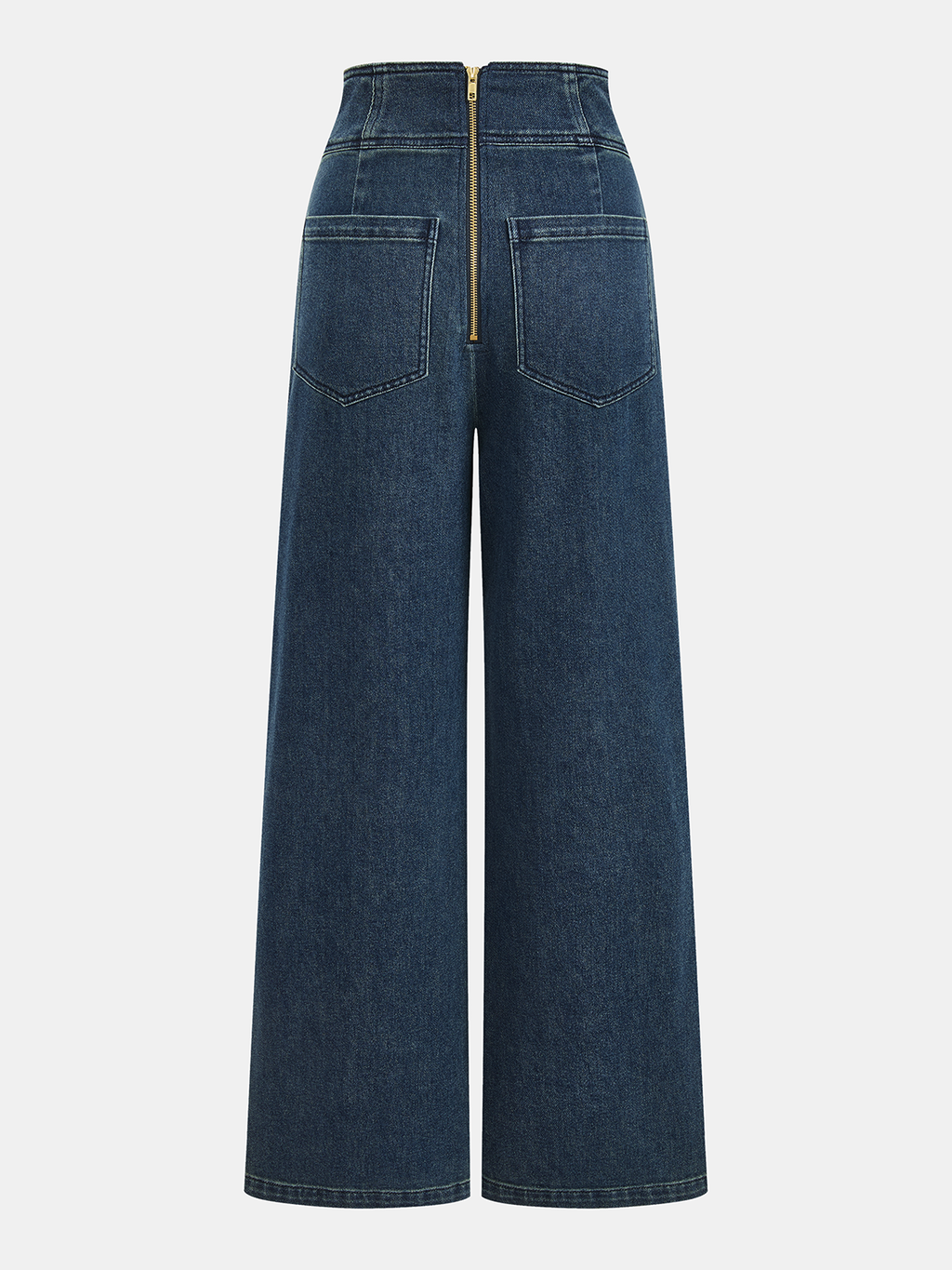 High-Waist Wide-Leg Denim Pants for Women Casual Comfort