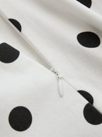 Polka Dot Twist Top & Belted Pants Set - Women's Fashion Outfit
