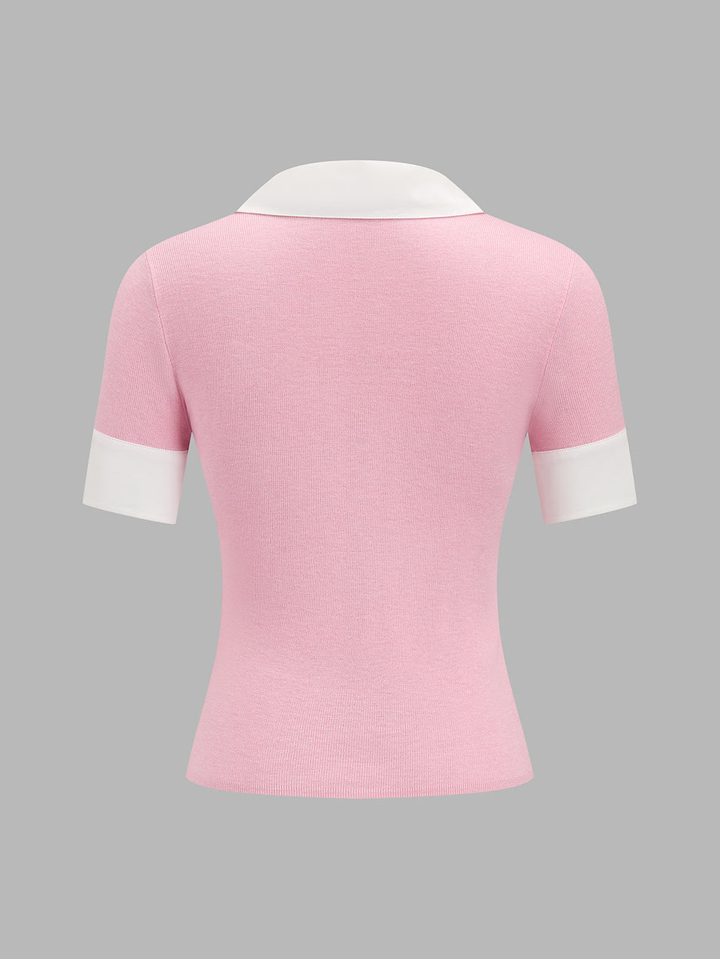 Color Block Collar Wool Blend Knit Polo Top for Men, Casual Stylish