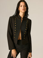 Napoleon Stand Collar Jacket for Men Classic Style Military
