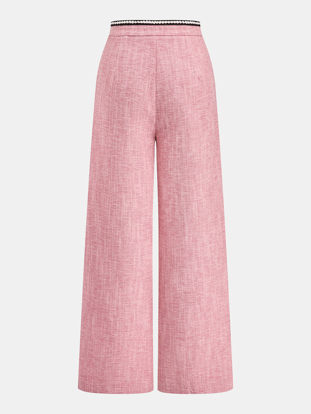 Contrast Trim Tweed Two Piece Pants Set with Elegant Jacket