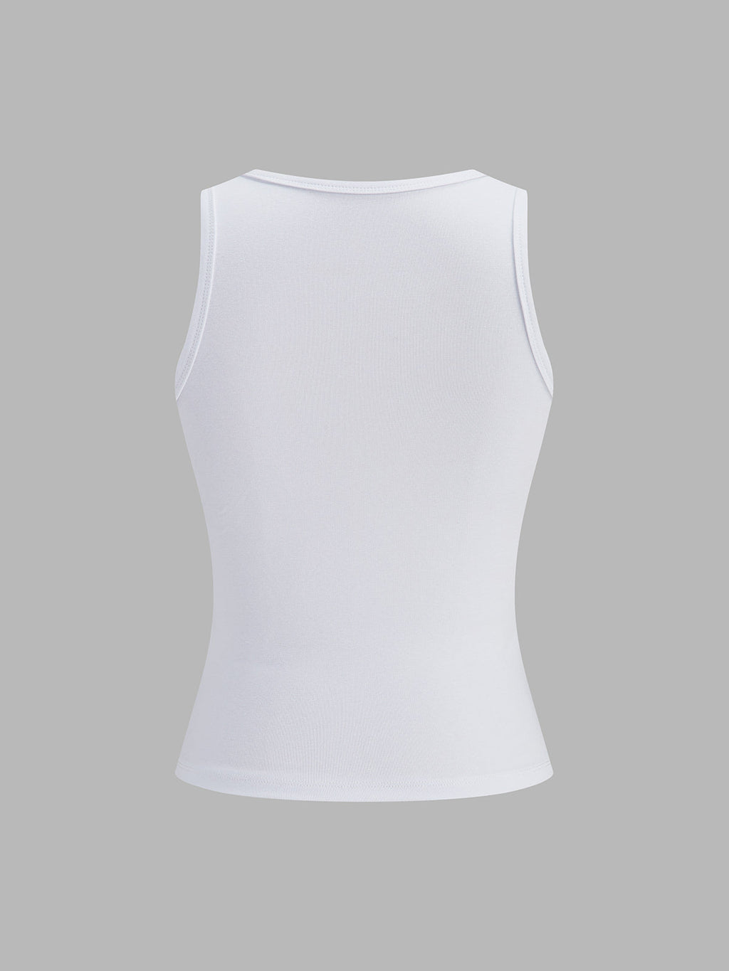 Tulip Print Slim Sleeveless Tank Top for Women Casual Summer Wear