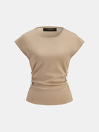 Beaded Cutout Ruched Sleeveless Top for Women Casual Outfits