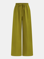 Striped Cotton Linen Halter Top & Pants Set for Women Summer Outfit