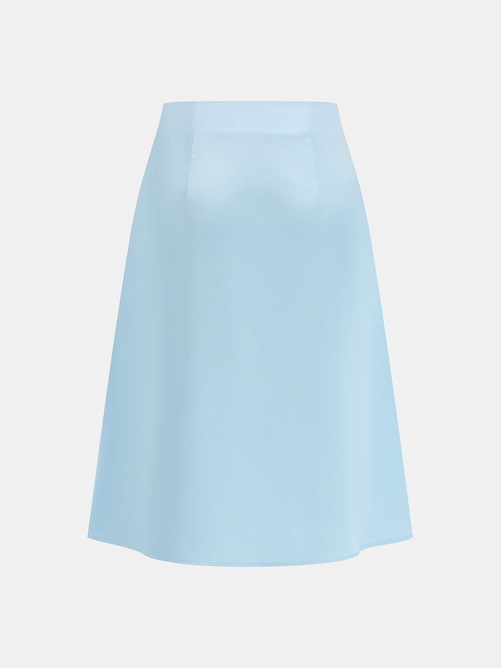 Silky Satin A-Line Mid-Length Skirt for Elegant Evening Wear