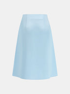 Silky Satin A-Line Mid-Length Skirt for Elegant Evening Wear