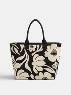 Flower Pattern Large Tote Bag Spacious Durable Everyday Use