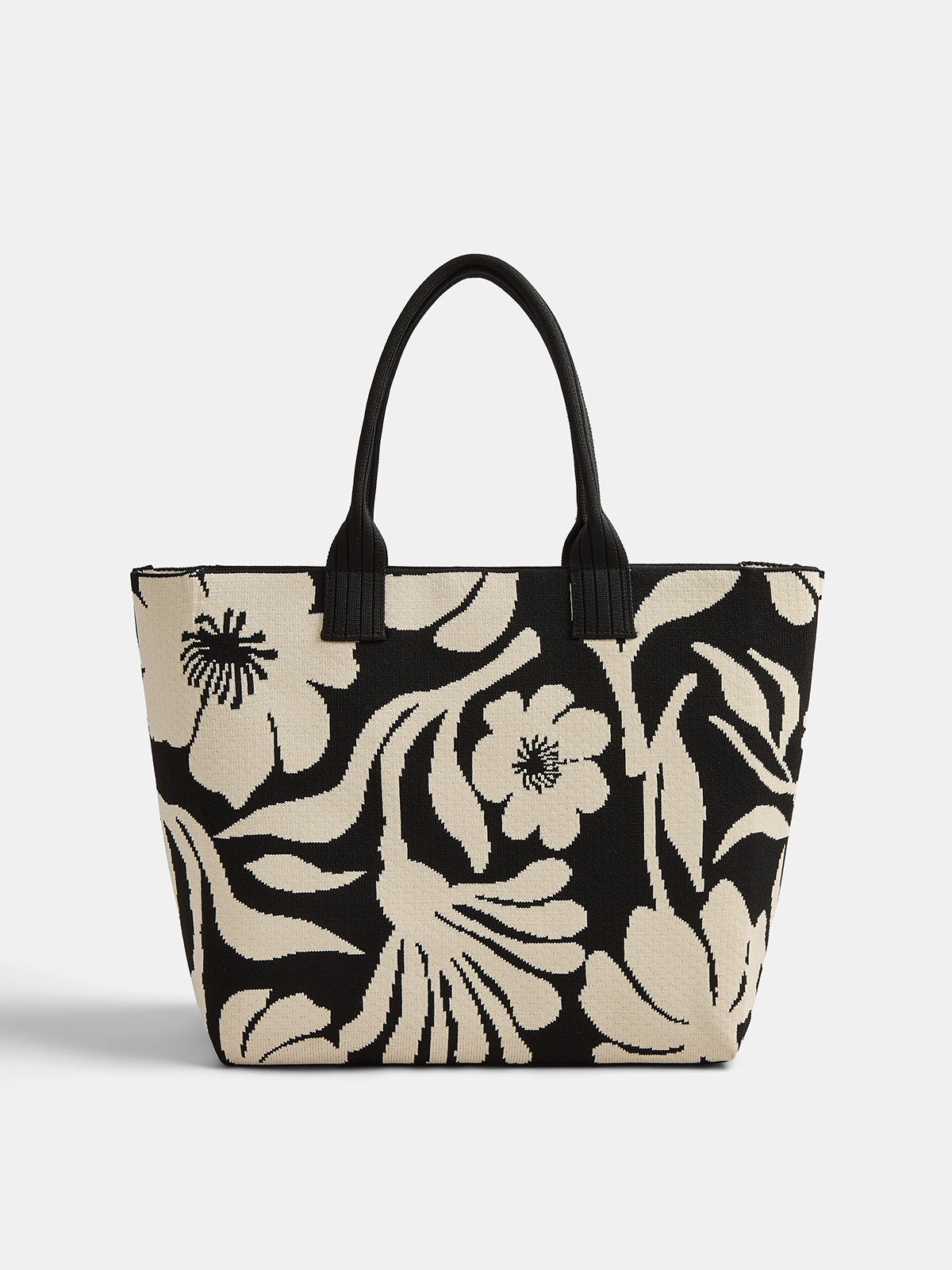Flower Pattern Large Tote Bag Spacious Durable Everyday Use