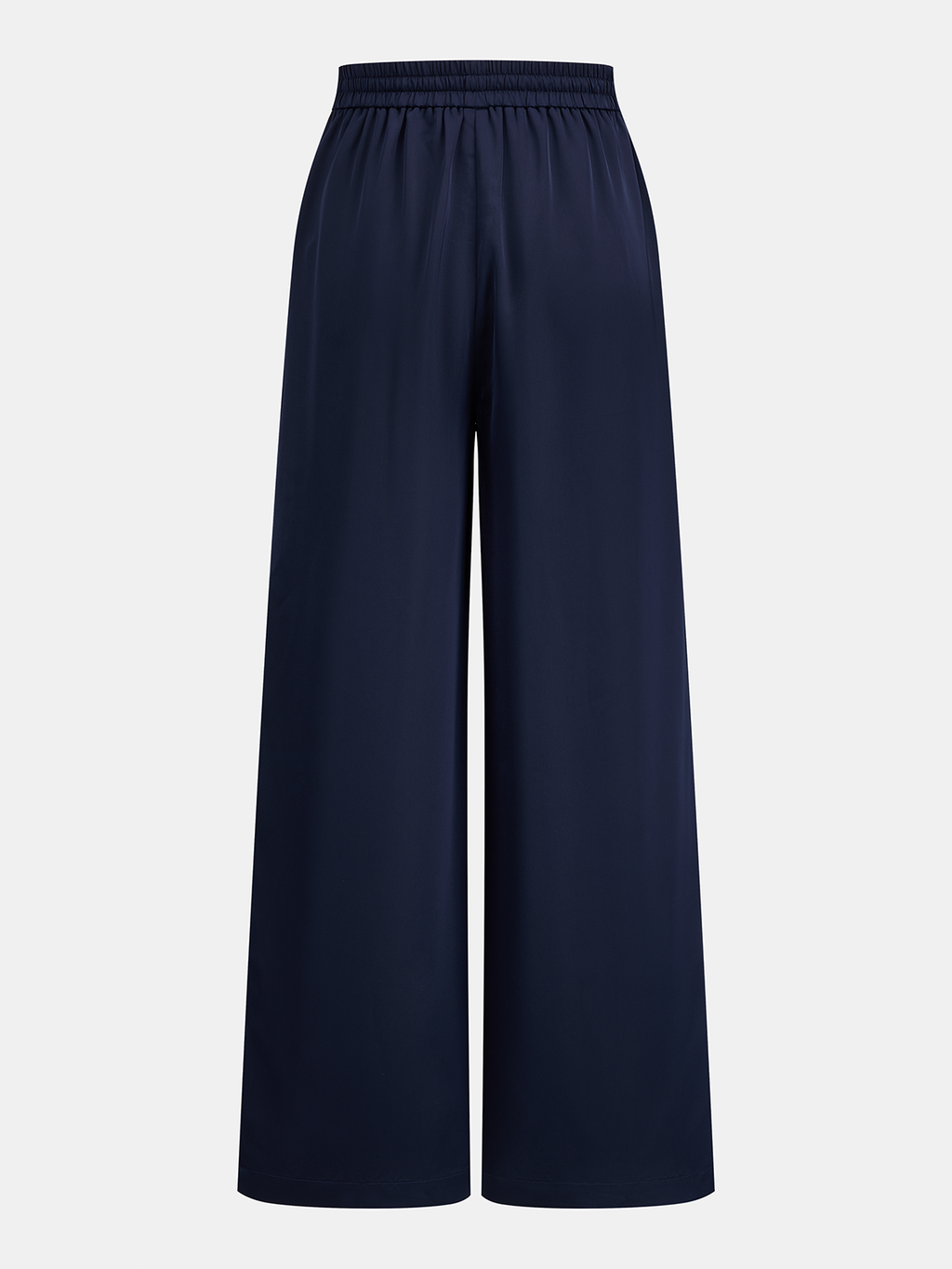 Satin Drape Neck Top & Drawstring Pants Set for Elegant Evenings