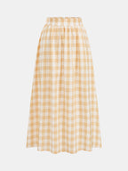 Gingham Two Piece Skirt Set for Women, Trendy Summer Outfit