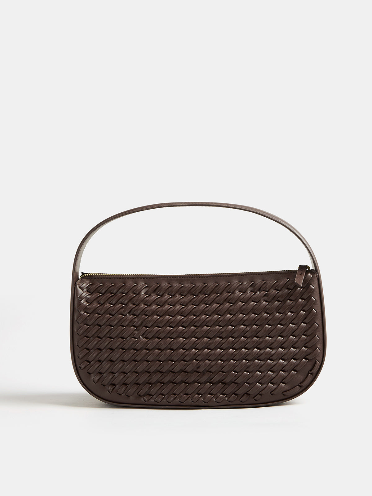 Woven PU Oval Shoulder Bag Classic Elegant Design Women's Fashion