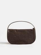 Woven PU Oval Shoulder Bag Classic Elegant Design Women's Fashion