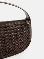 Woven PU Oval Shoulder Bag Classic Elegant Design Women's Fashion