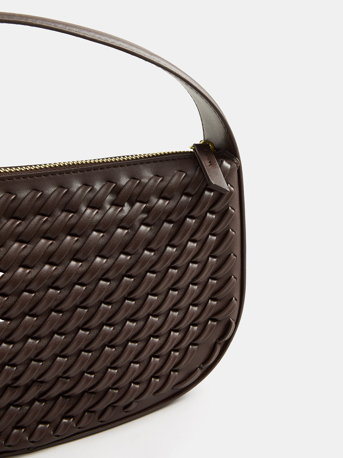 Woven PU Oval Shoulder Bag Classic Elegant Design Women's Fashion