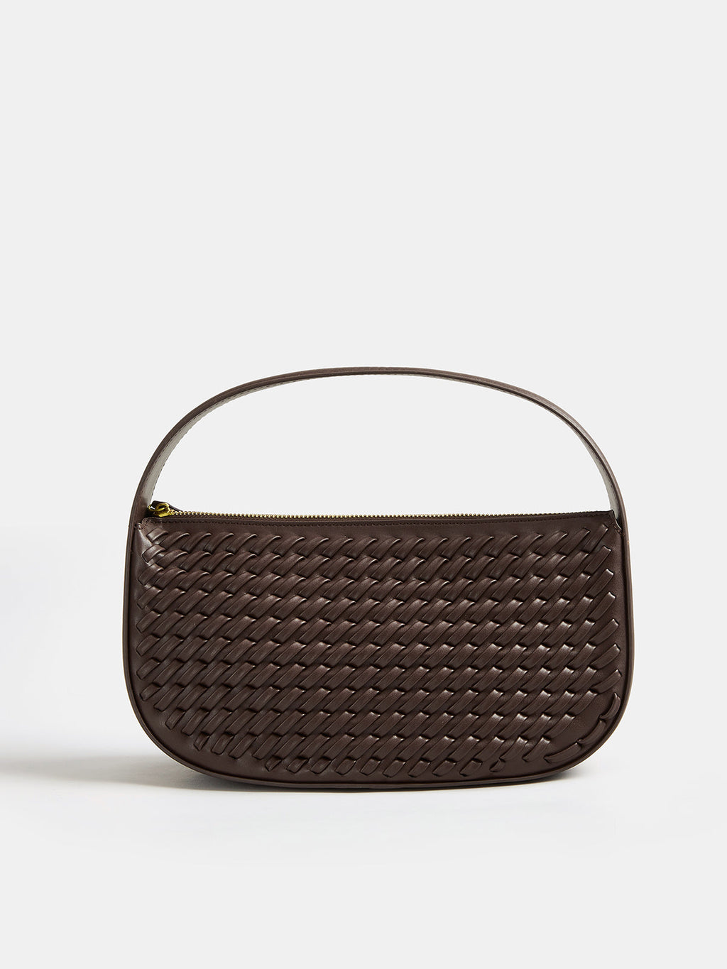 Woven PU Oval Shoulder Bag Classic Elegant Design Women's Fashion