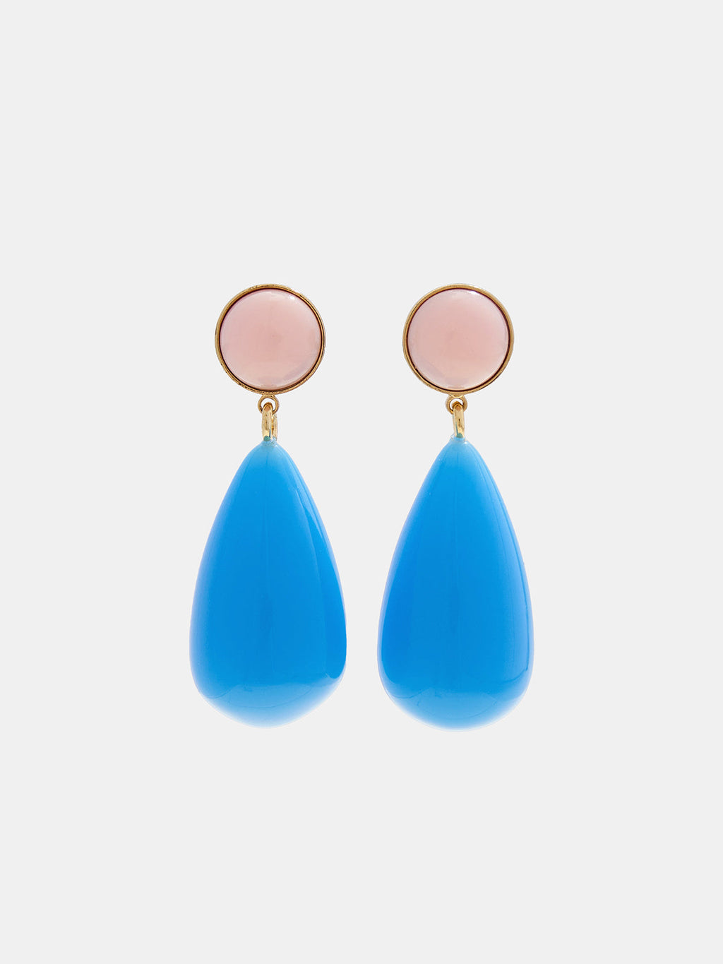 Round Teardrop Dangle Earrings, Elegant Lightweight Geometric Design