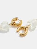 Heart Drop Hoop Earrings for Women Stylish Everyday Wear