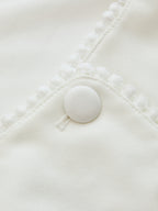 "Lace Trim Square Neck Vest & Shorts Set with Comfort Fit"