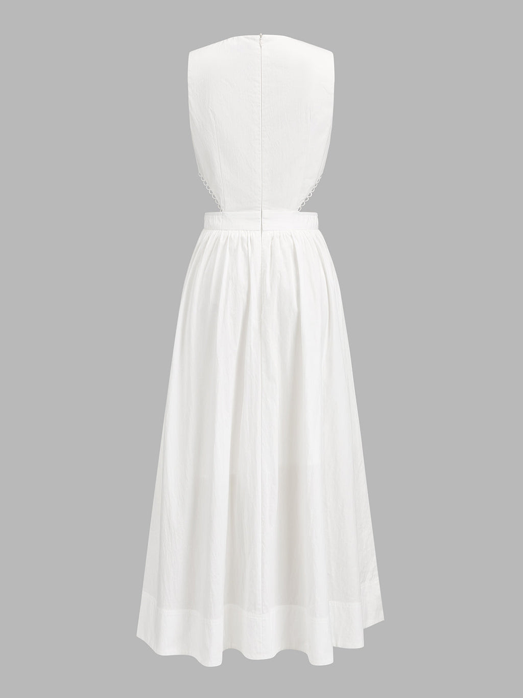 Sleeveless Cutout Waist Maxi Dress for Women, Elegant Full-Length Evening Gown