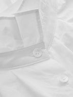 Ruffle Collar Sleeveless Button Blouse Women's Elegant Top
