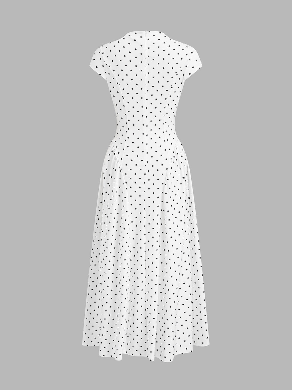 Cap Sleeve Polka Dot Fit Flare Maxi Dress for Women Casual Summer